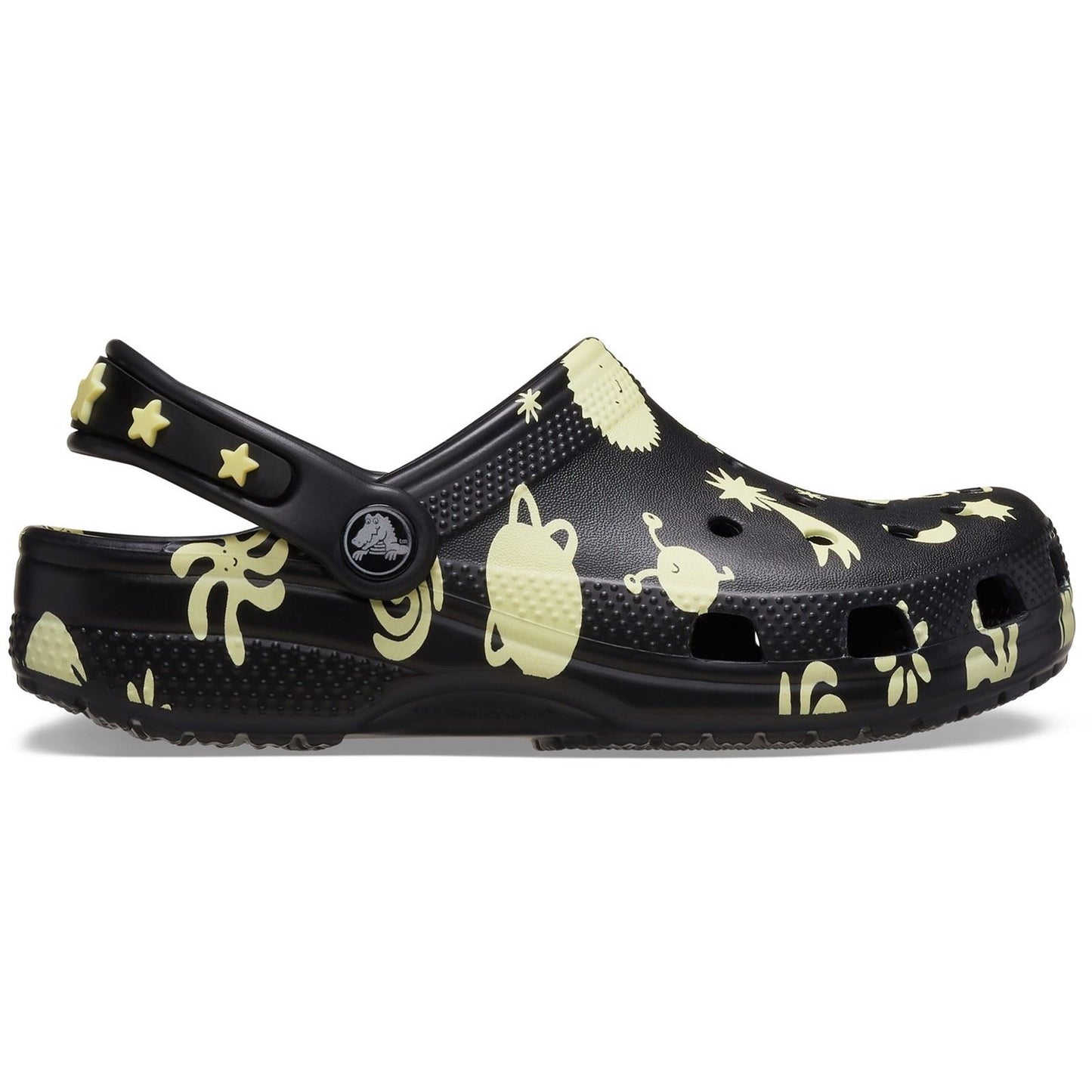 Crocs Classic Graphic Thermoplastic Black Loafers