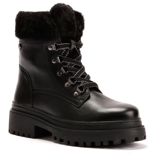 Osprey London The Budapest Leather Women's Black Boots