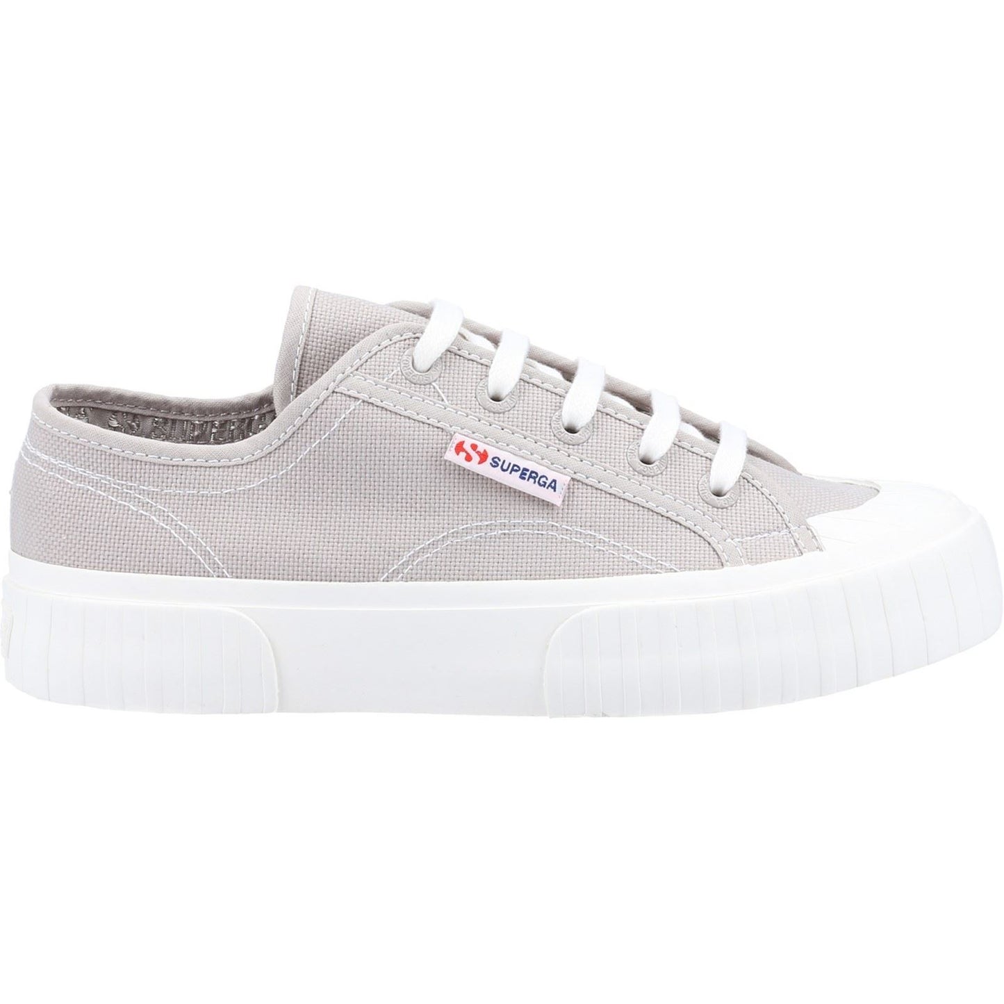 Superga Women's 2630 Stripe Trainer in Grey Colomba