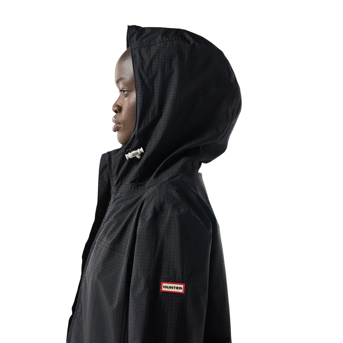 Hunter Hunter Packable Rain Unisex Adults Black Rain Jacket