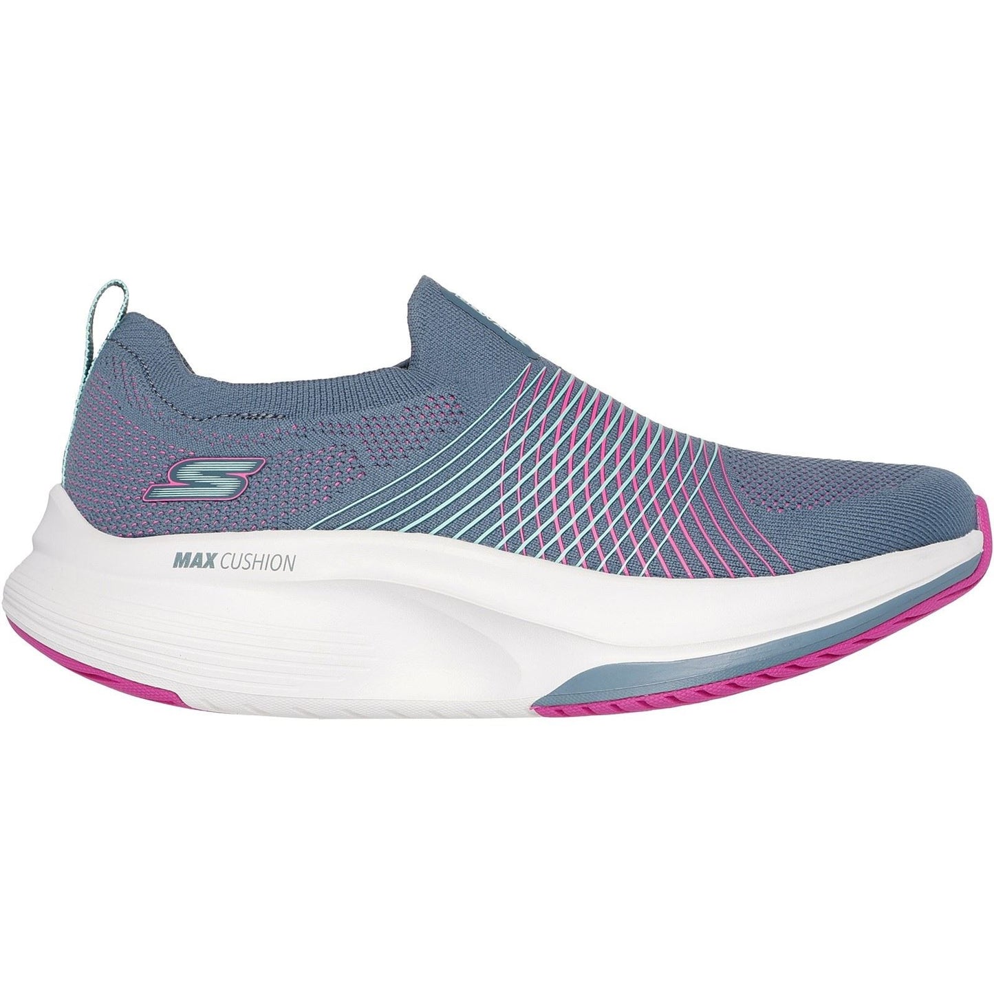 Skechers Women's GO WALK Max Walker Sally Shoes in Charcoal/Purple