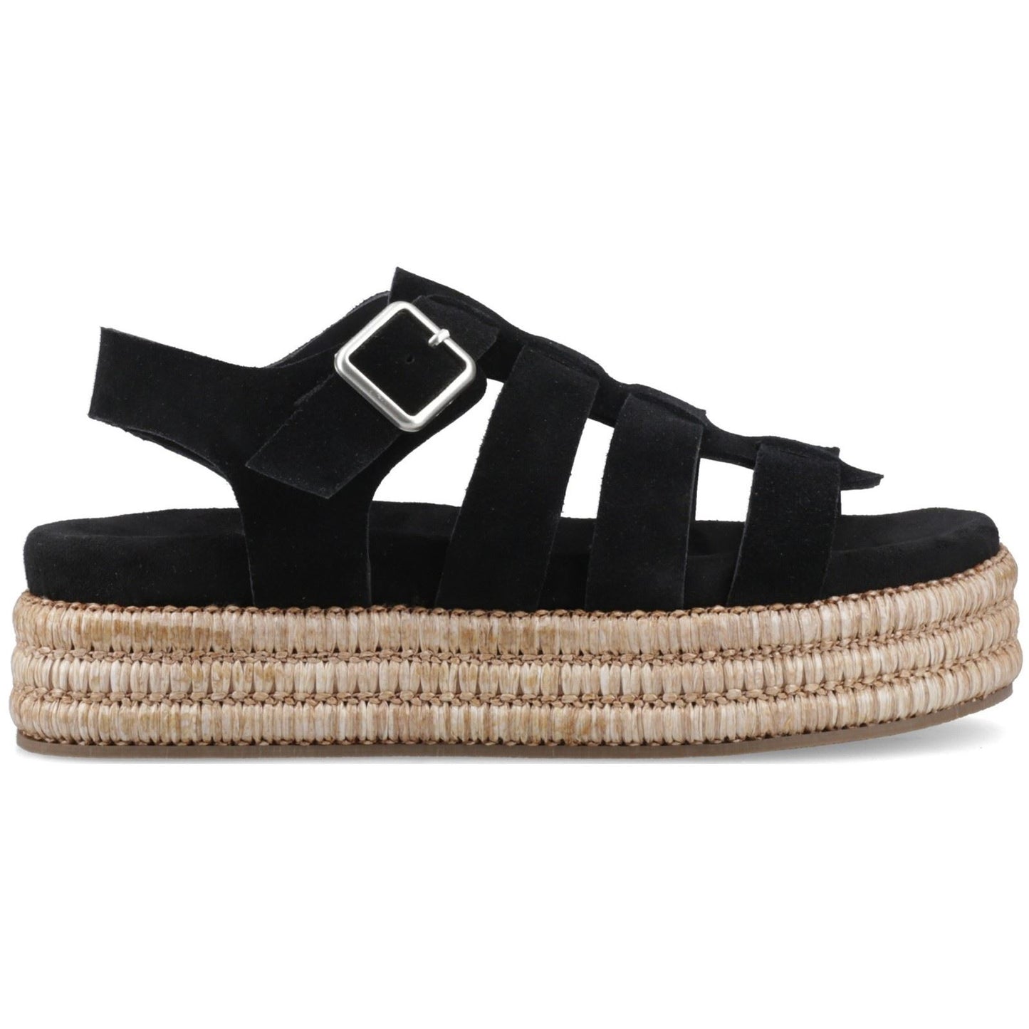 Hush Puppies Rosetta Gladiator Leather Women's Black/Tan Sandals