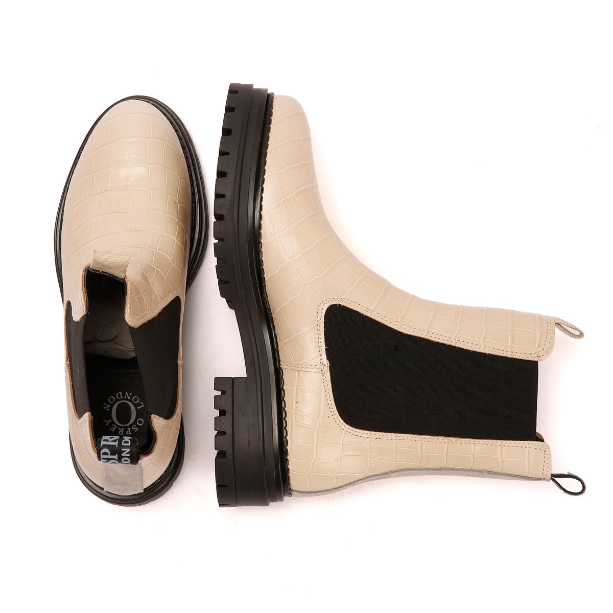 Osprey London The Huckleberry Leather Women's Cream Boots