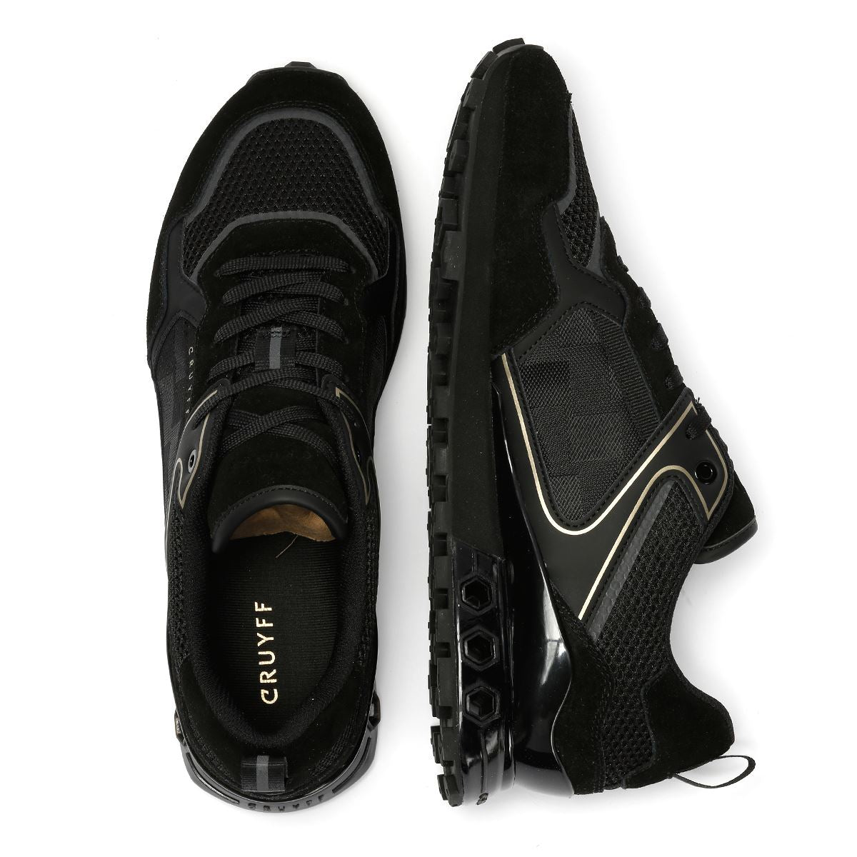 Cruyff Fuori Men's Black/Gold Trainers