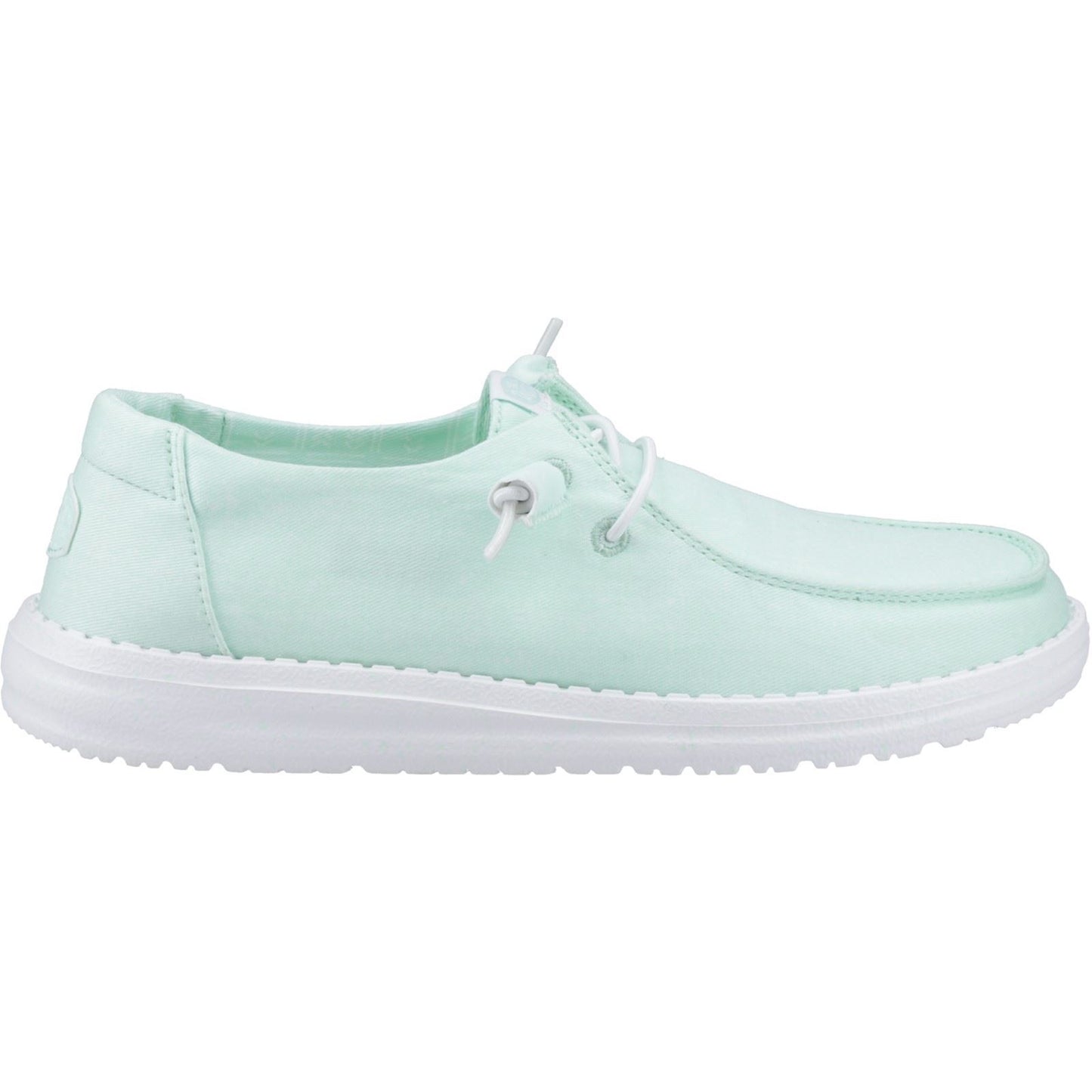 HEYDUDE Wendy Canvas 100% Cotton Women's Bay Blue Moccasins Shoes