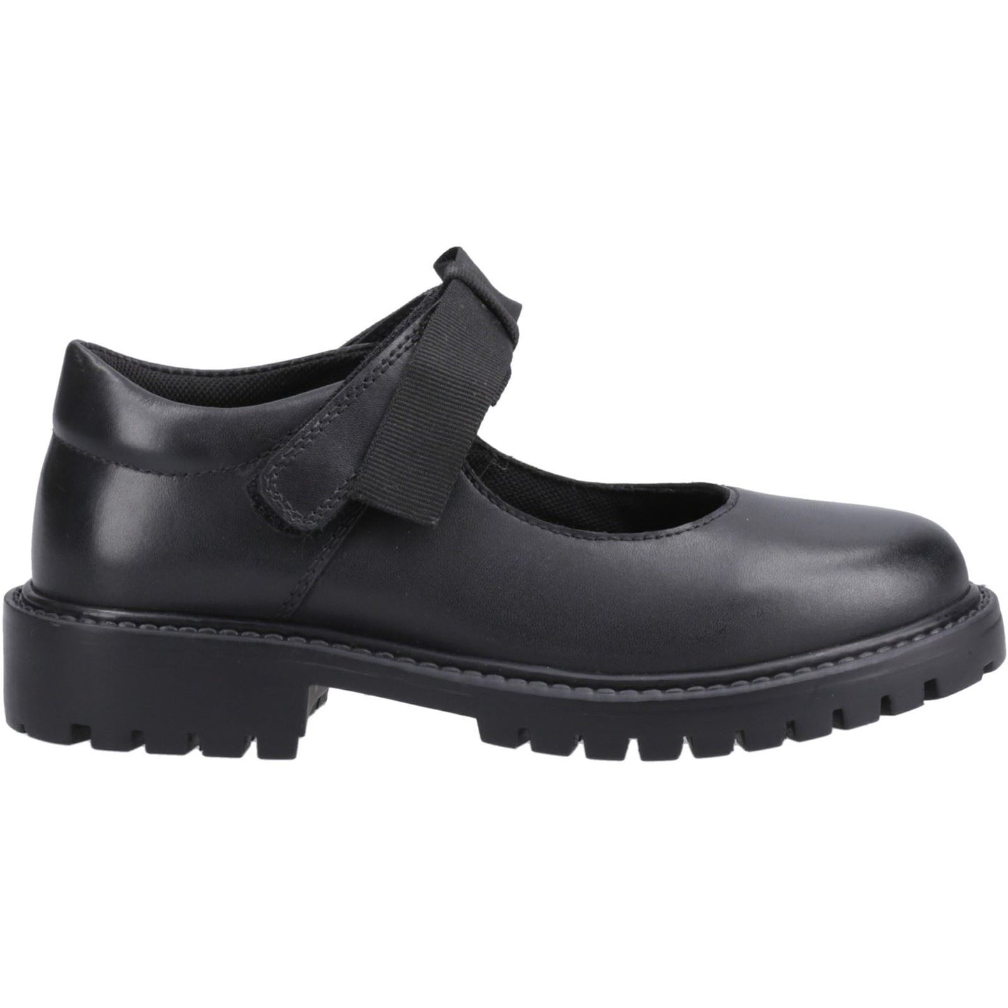 Hush Puppies Astrid Bow Leather Black Shoes