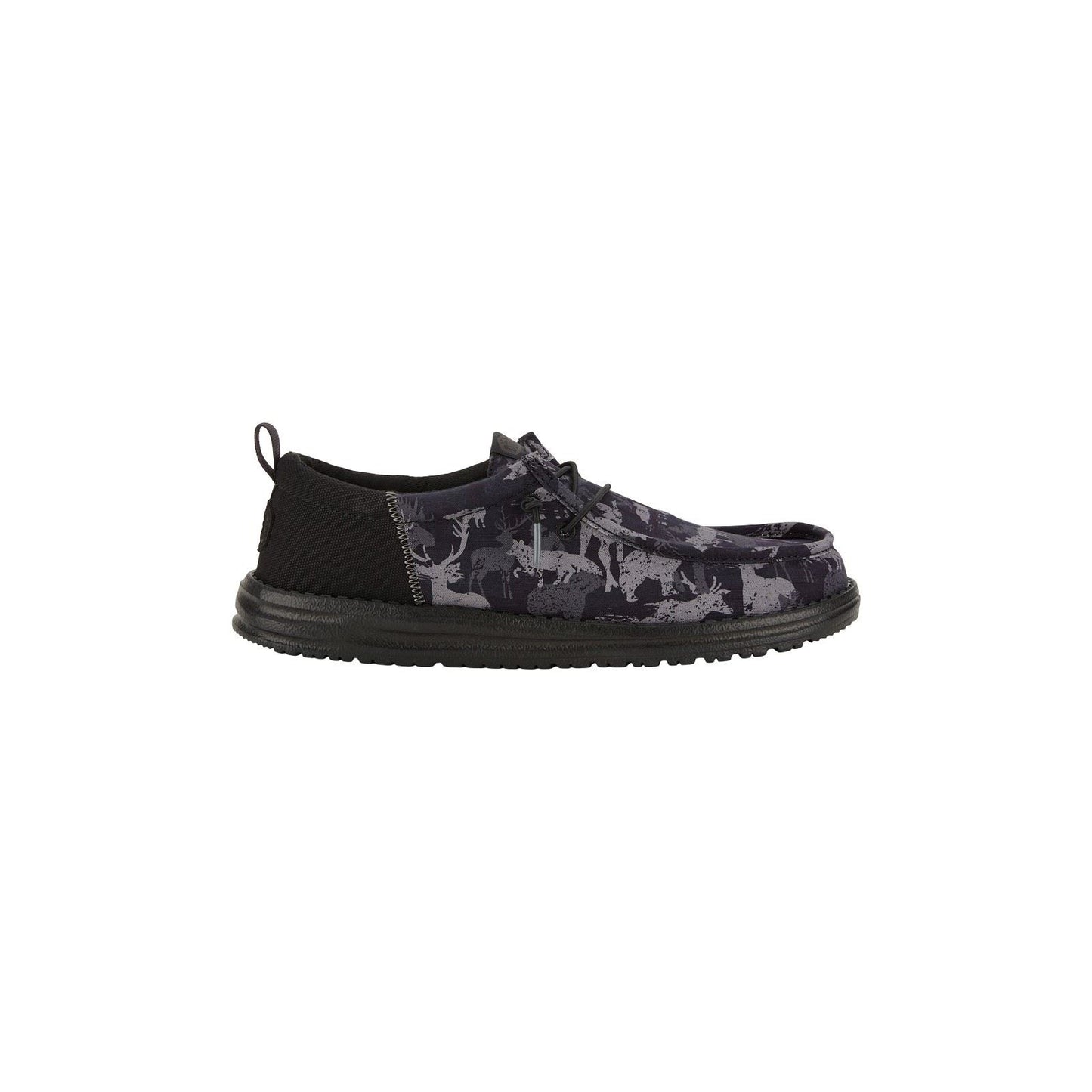 HEYDUDE Men's Wally Funk Hunt Camo Shoes in Black