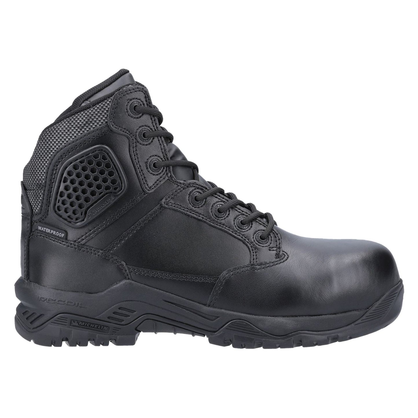 Magnum Strike Force 6.0 Side-Zip CT CP WP Uniform Safety Boot in Black