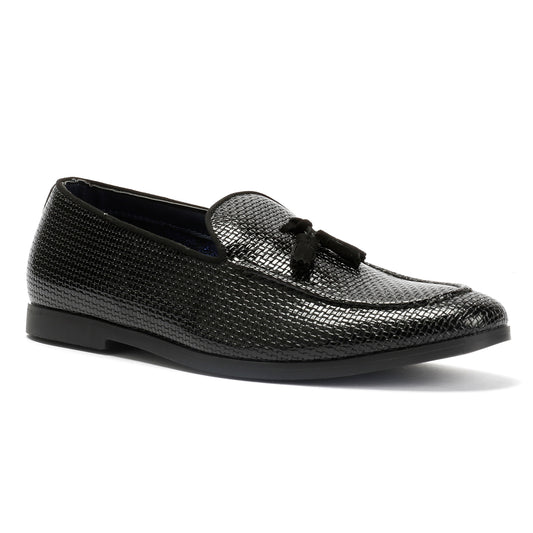 Antique Rogue Henry Patent PU Leather Men's Black Loafers