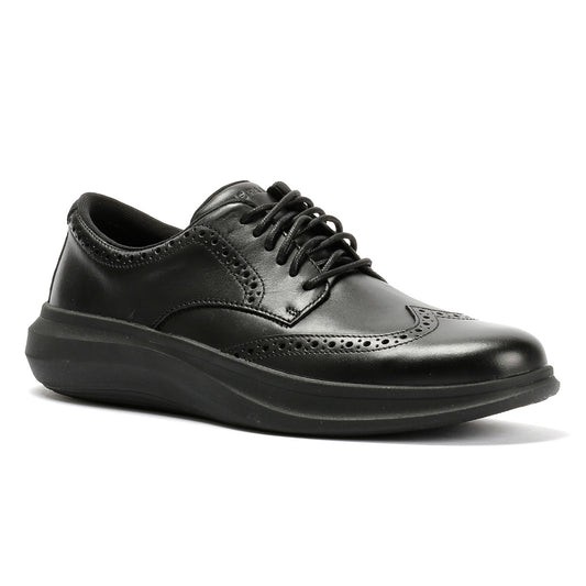 Cole Haan Grand Aerion Wingtip Oxfords Leather Men's Black Lace-Up Shoes
