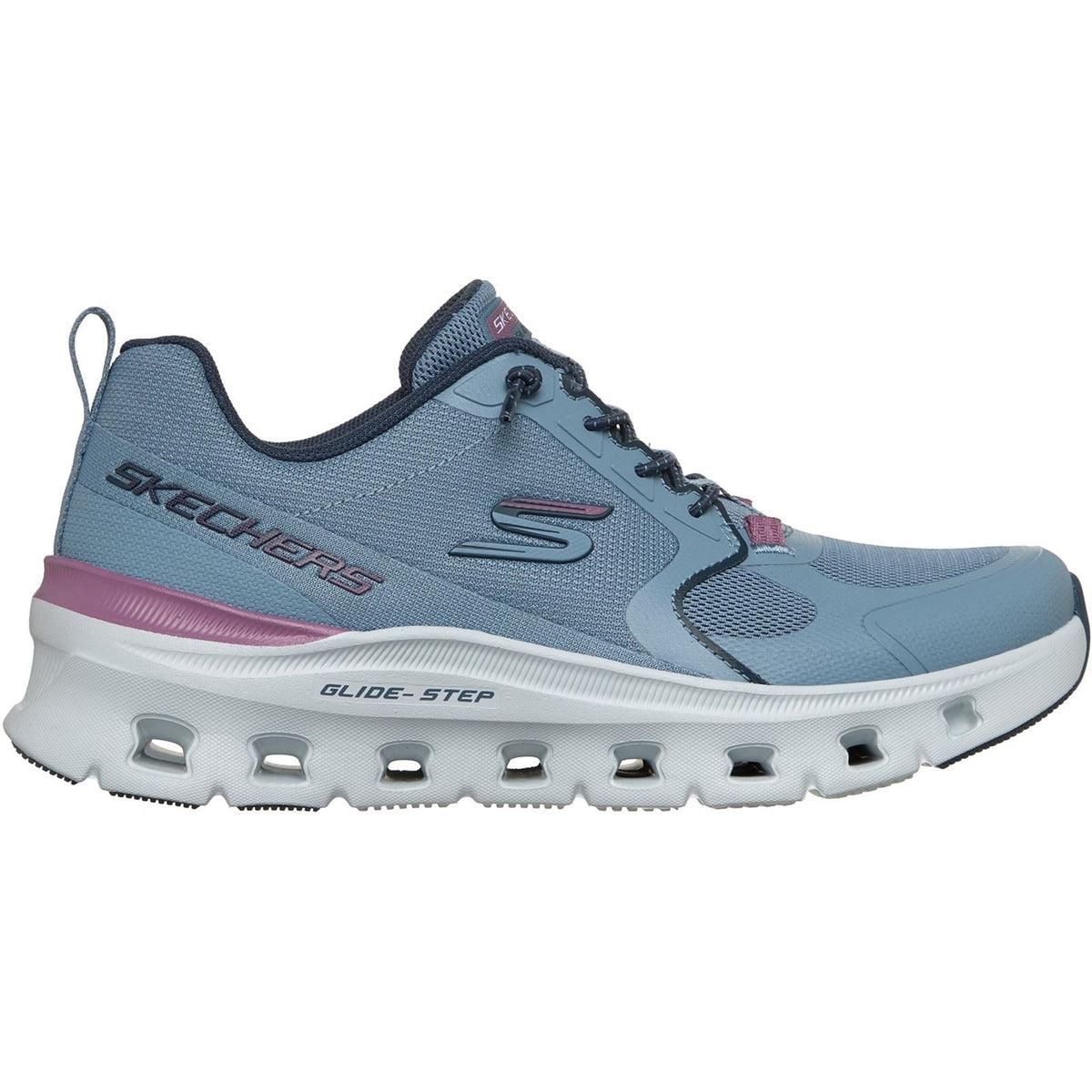 Skechers Glide-Step Pro Textile Women's Slate Mesh/Magenta Trim Trainers