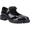 Hush Puppies Astrid Bow Patent Leather Youth Black Shoes