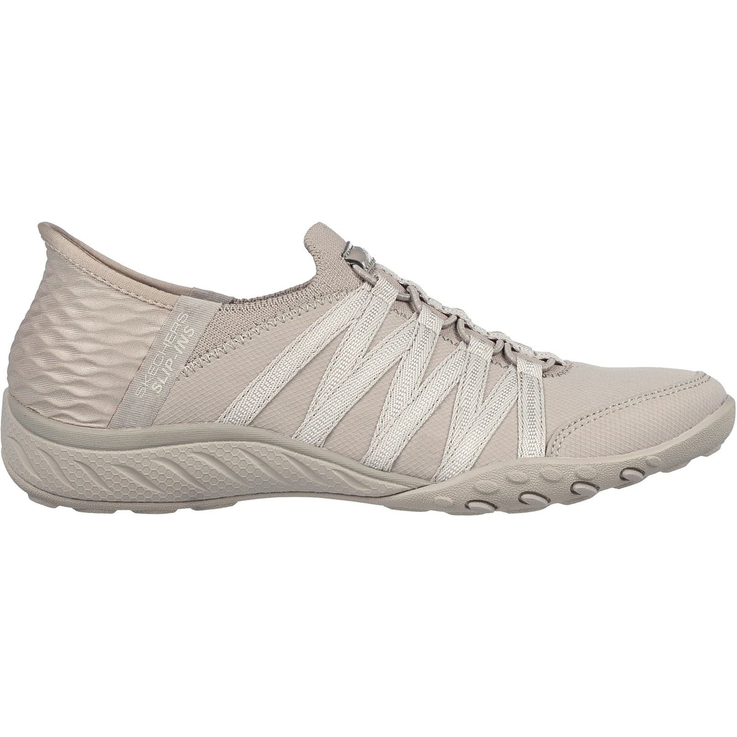 Skechers Women's Breathe-Easy - Roll-With-Me Shoe in Taupe
