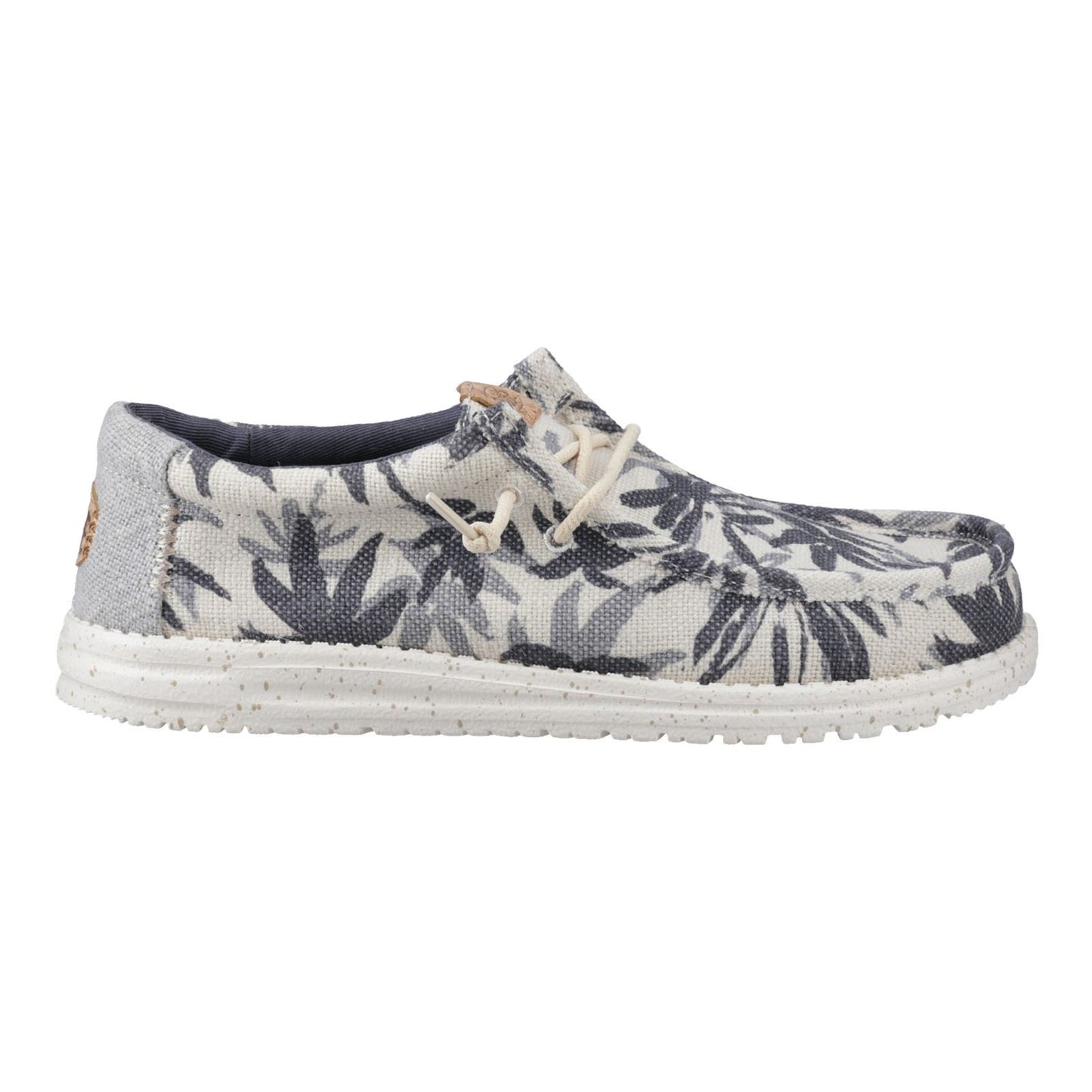 HEYDUDE Wally Palm Jute Jute Men's Egret/Cloud Blue Moccasins Shoes