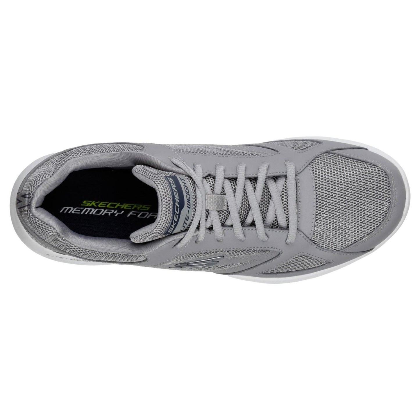 Skechers Men's Dynamight 2.0 Lace Up Memory Foam Grey Trainers