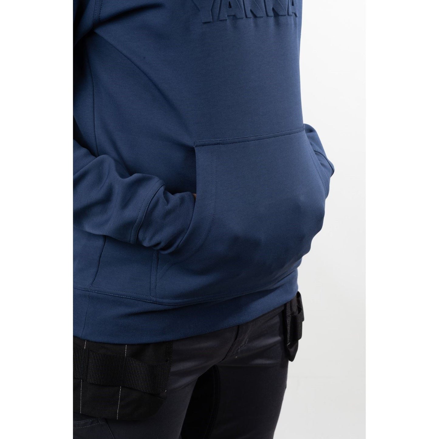 Hard Yakka Embossed Pullover Cotton Men's Purple Hooded Sweatshirt