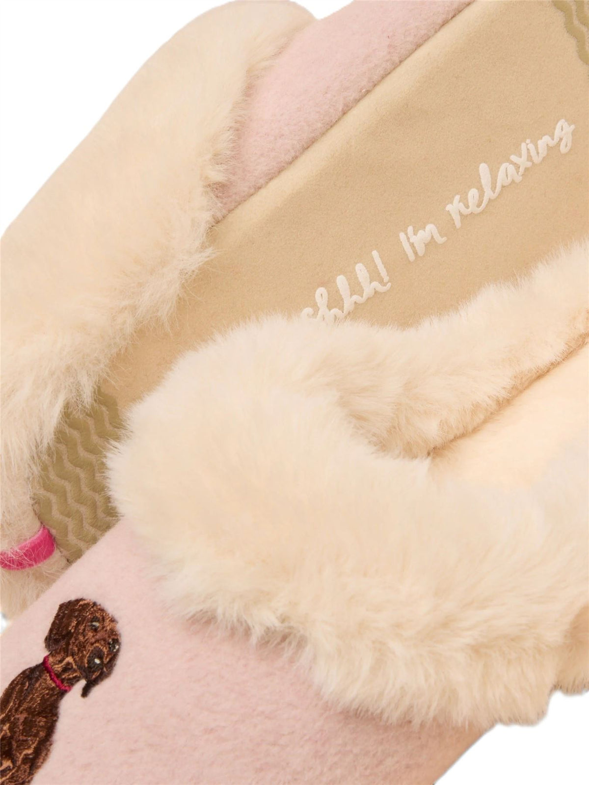Joules Slippet Luxe Dog Women's Pink Slippers