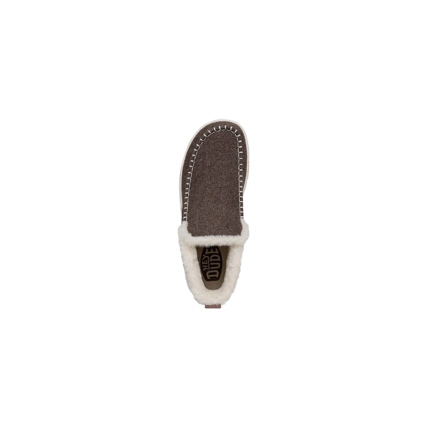 HEYDUDE Women's Denny Wool Faux Shearling Boots in Walnut