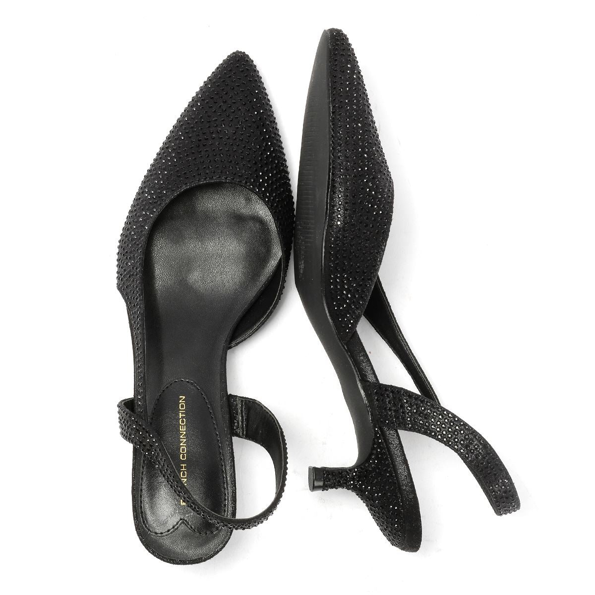 French Connection Venus Women's Black Kitten Heels