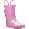 Cotswold Puddle 3D Rubber Girl's Pink Wellington Boots