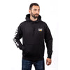 Caterpillar Men's Trademark Banner Hooded Sweatshirt in Black