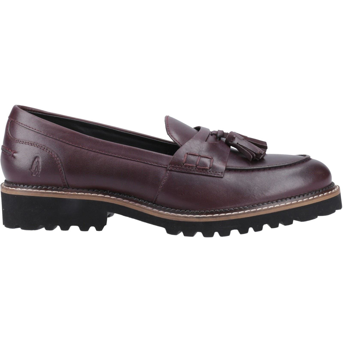 Hush Puppies Ginny Leather Women's Plum Wide Fit Loafers