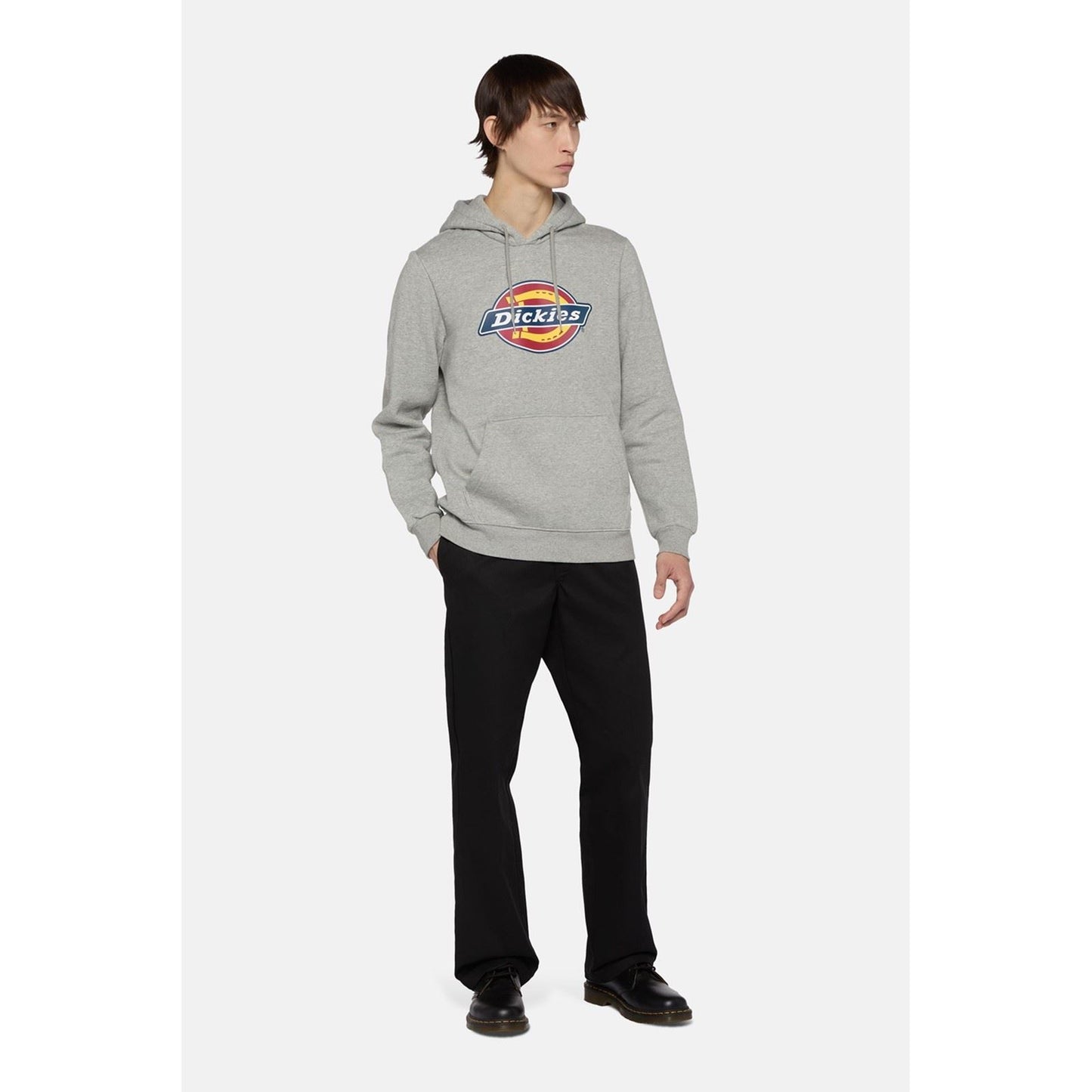 Dickies Icon Logo Hoodie Unisex Adults Grey Hooded Sweatshirt