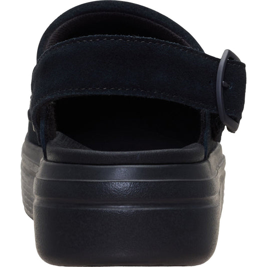 HEYDUDE Austin Lift Suede Women's Black/Black Clogs