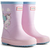 Hunter Kids First Unicorn Print Boot Rubber Girls's Blue Frost/ Parfait Pink Wellington Boots