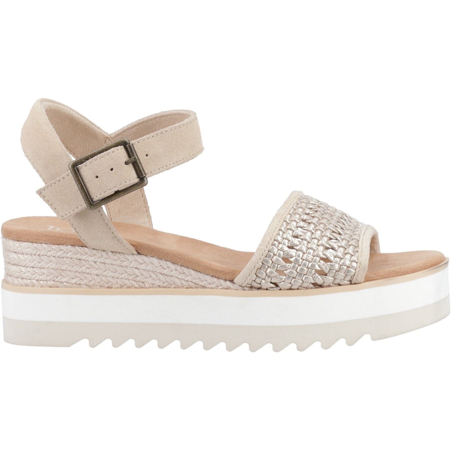 TOMS Women's Diana Wedge in Champagne