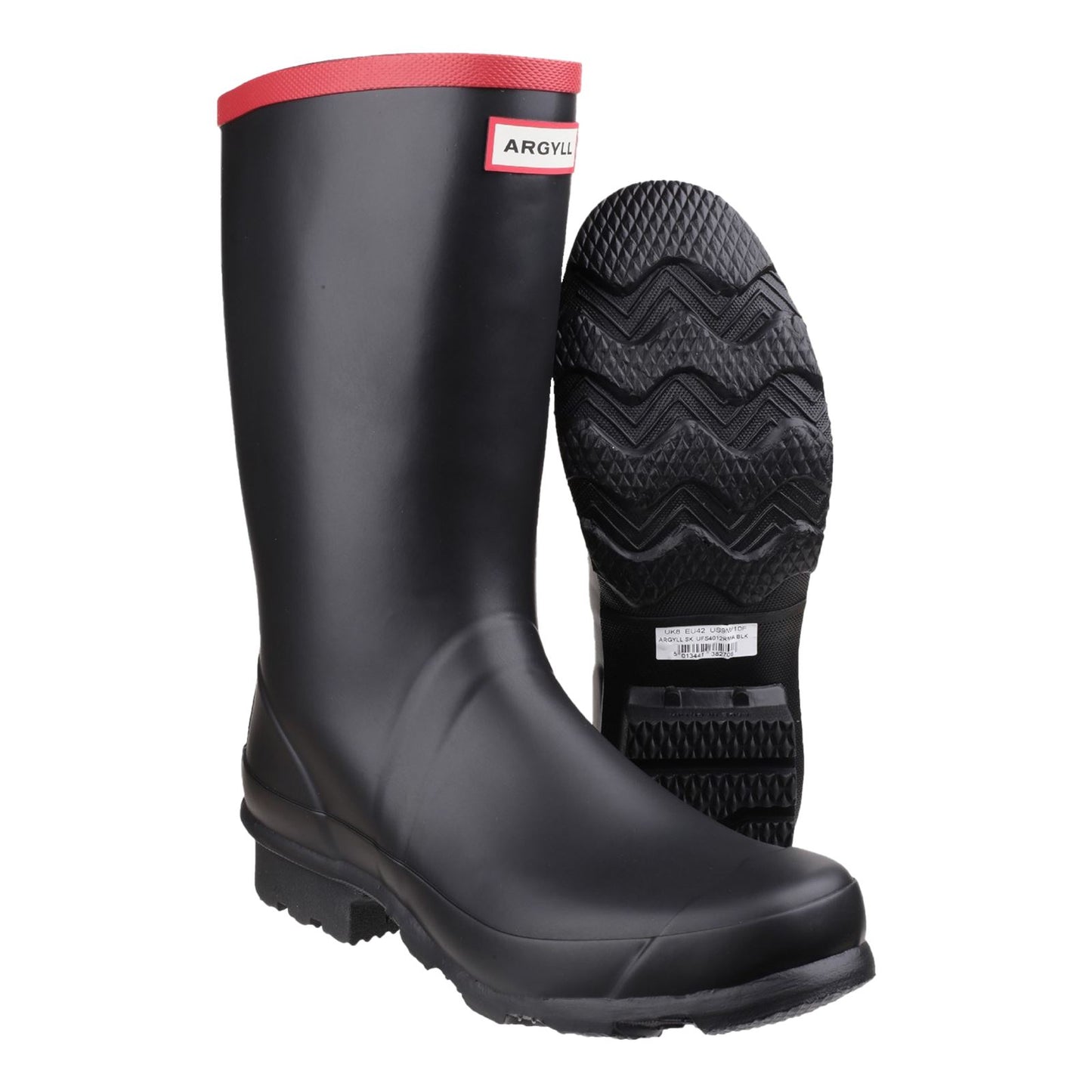 Hunter Argyll Short Knee Wellington in Black