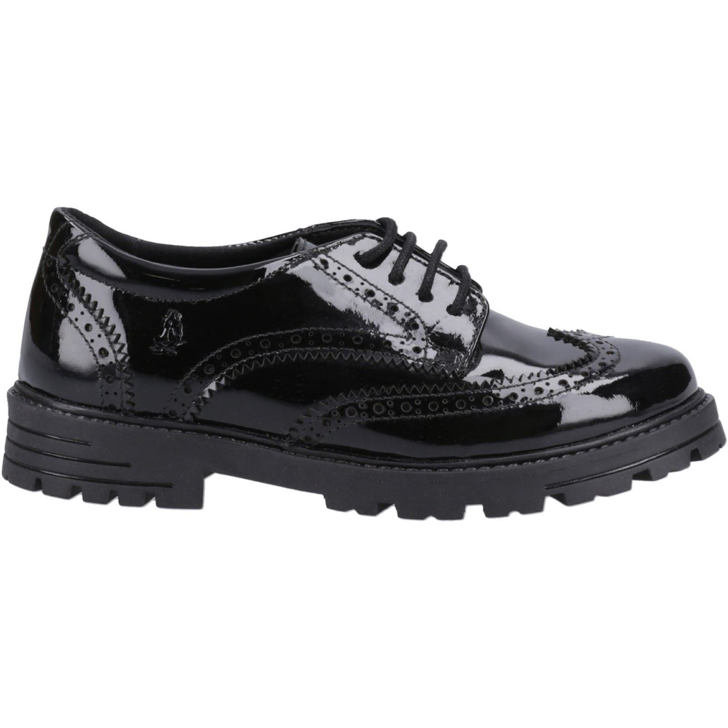 Hush Puppies Maxine Patent Leather Women's Black Brogues