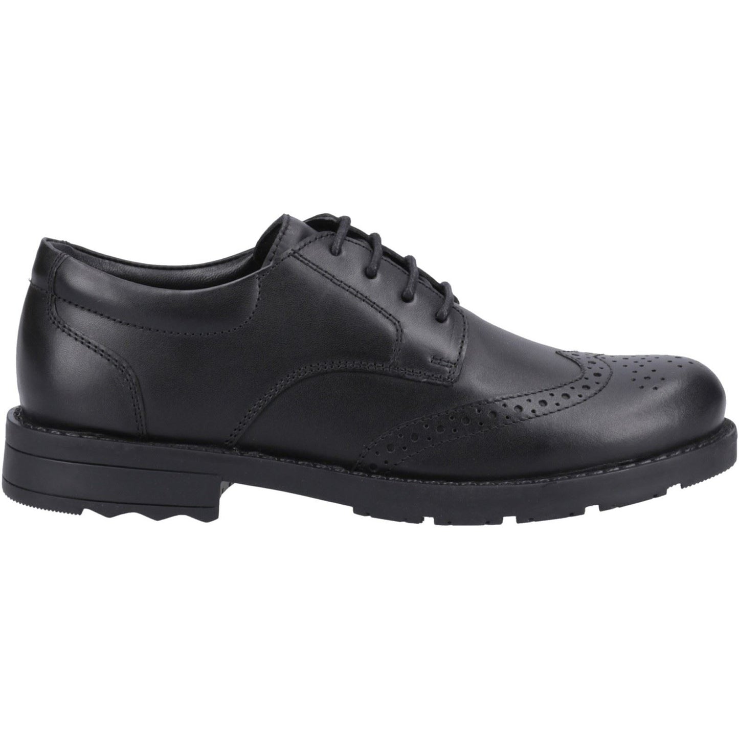 Hush Puppies Brian Leather Junior Black Brogues