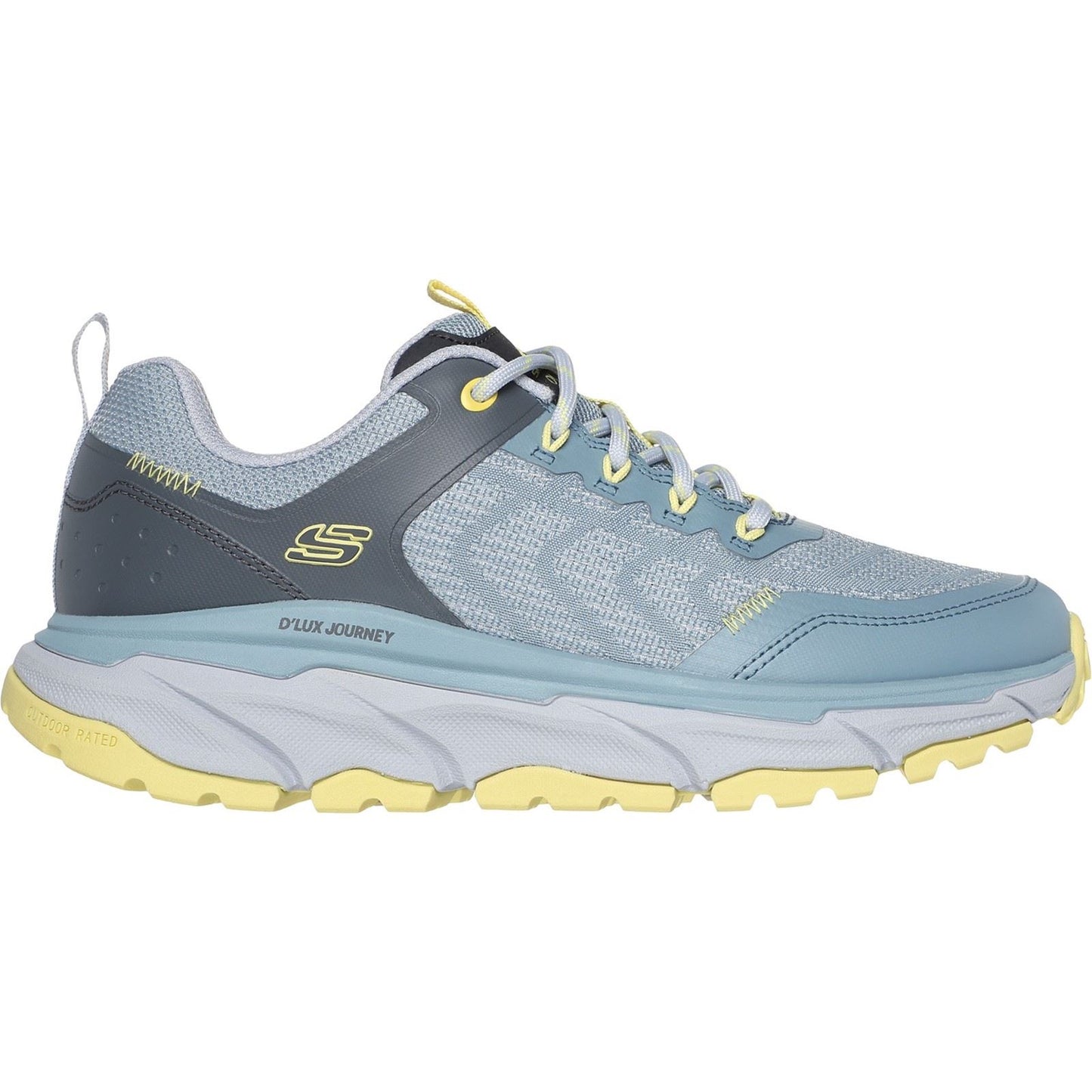 Skechers Women's D'Lux Journey Marigold Trail Shoe in Blue/Yellow