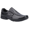 Hush Puppies Elijah Youth Boys Black Leather Loafers