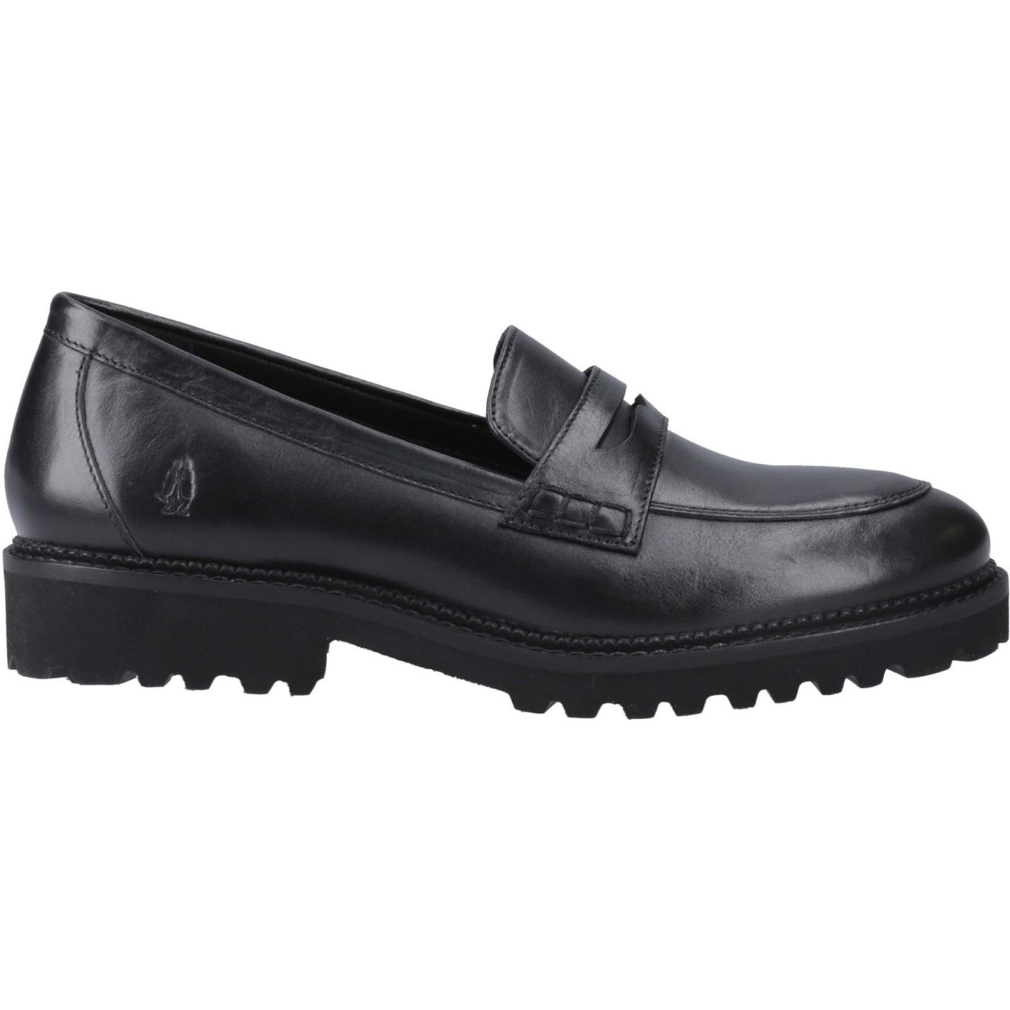 Hush Puppies Grazia Leather Youth Black Loafers