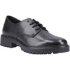 Hush Puppies Aubrey Lace Up Leather Youth Black Derby Shoes