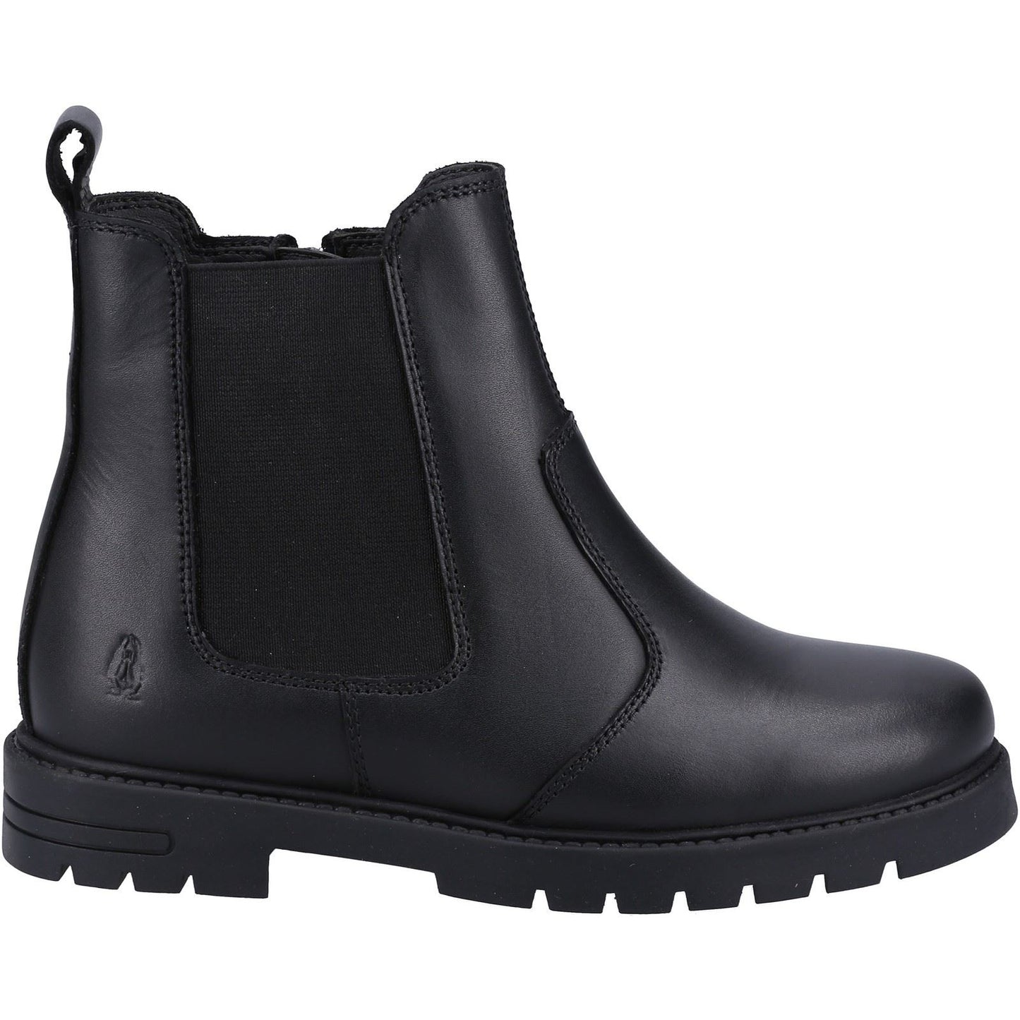 Hush Puppies Laura Leather Youth Black Boots