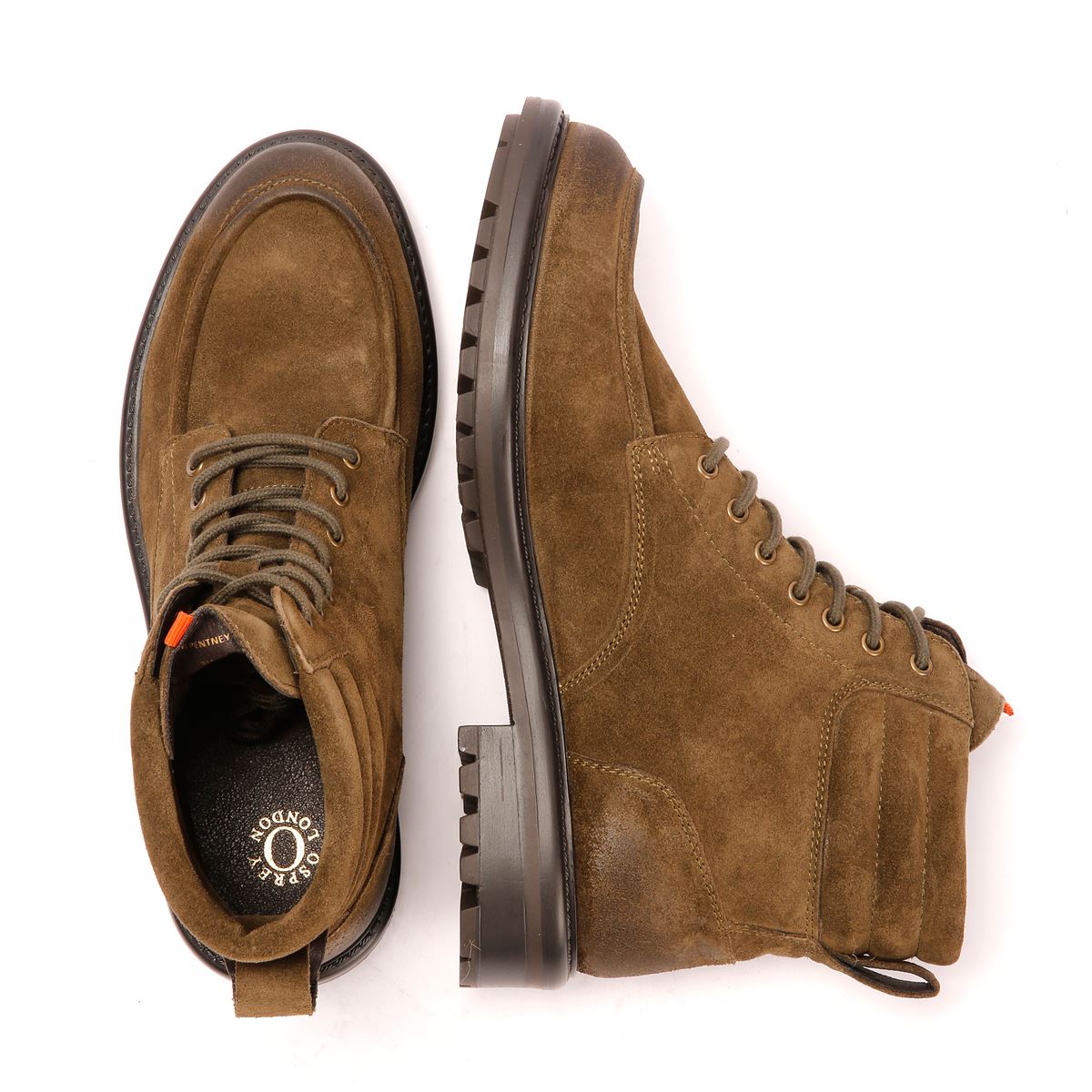Osprey London The Pentney Waxed Suede Men's Khaki Boots