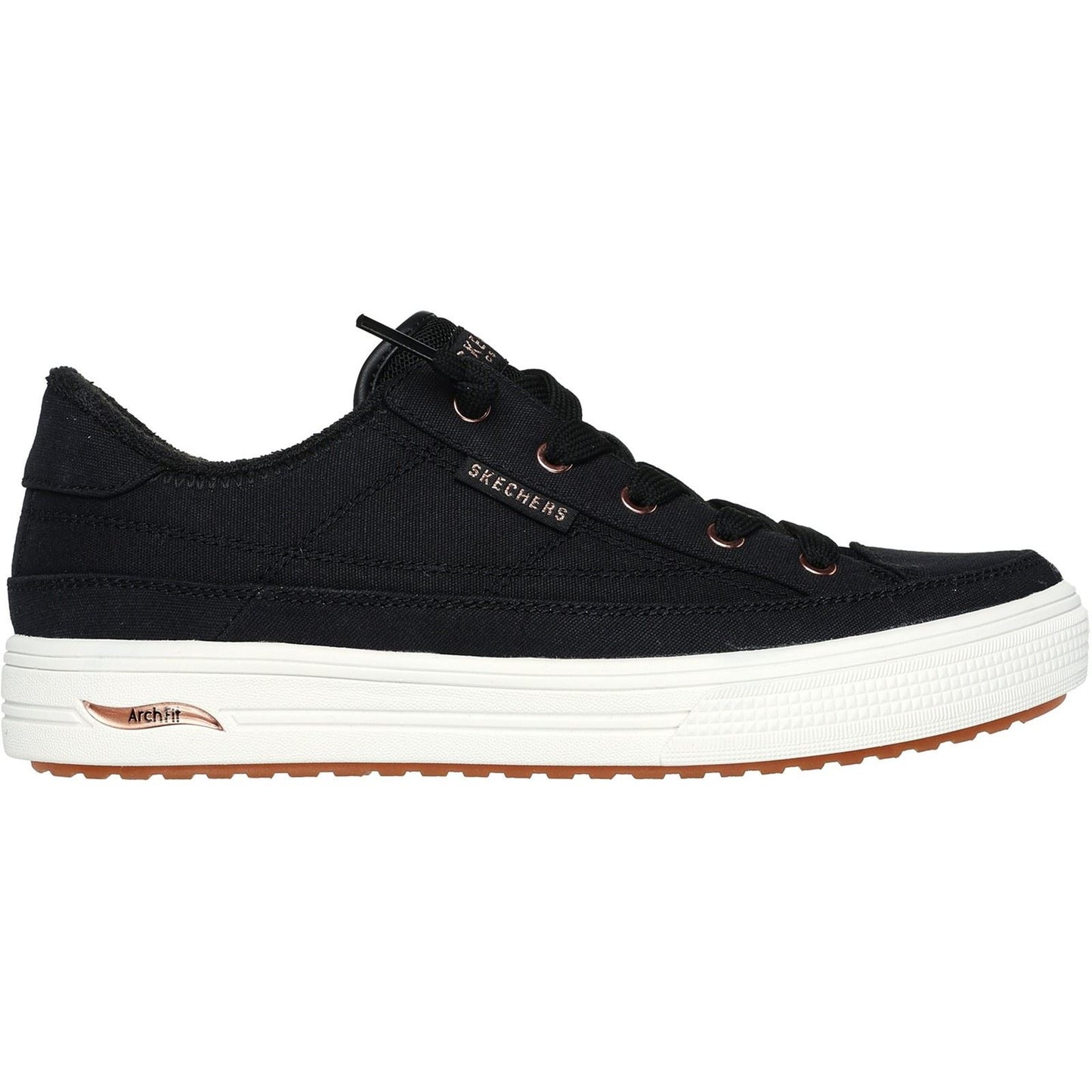 Skechers Arch Fit Arcade - Meet Ya There Textile Women's Black Trainers