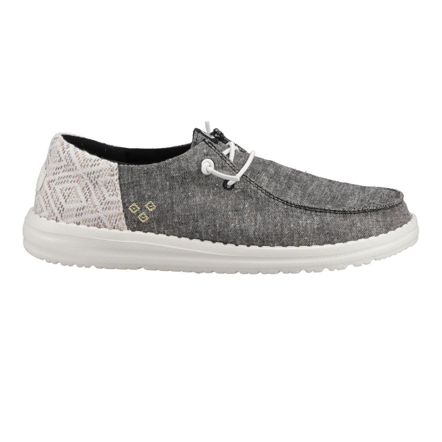 HEYDUDE Wendy Funk Surf Baja Cotton Blend Women's Black/Multi Moccasins Shoes
