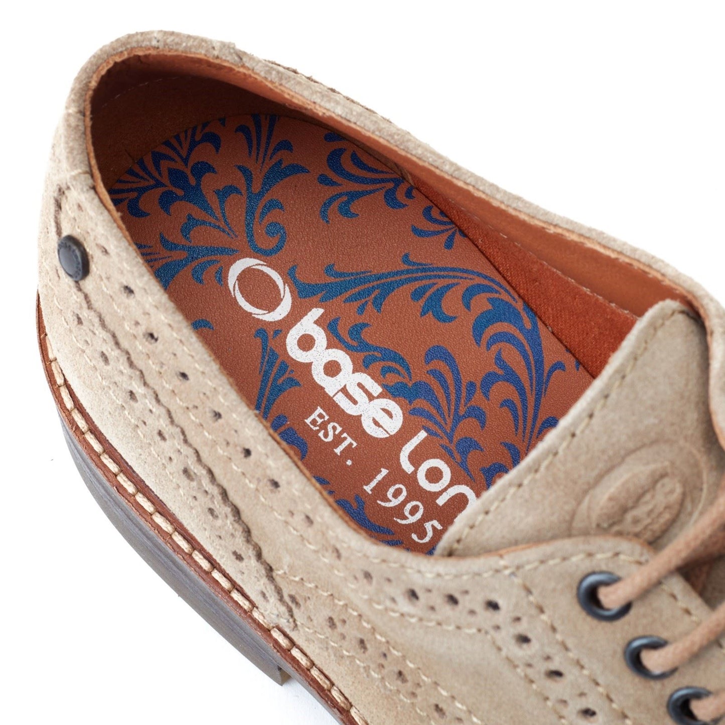 Base London Men's Hatfield Brogue Shoe in Sand