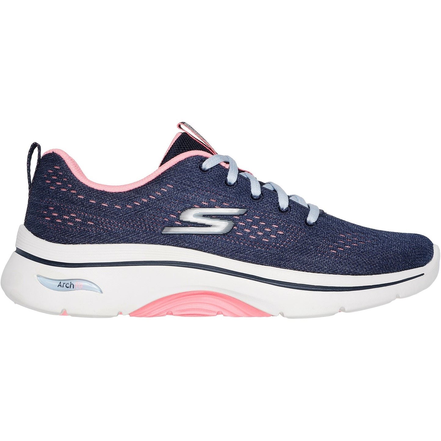 Skechers Women's GO WALK Arch Fit 2.0 Vivid Sunset Shoes in Navy/Hot Pink