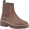 TOMS Millie Leather Women's Oak Brown Heeled Ankle Boots