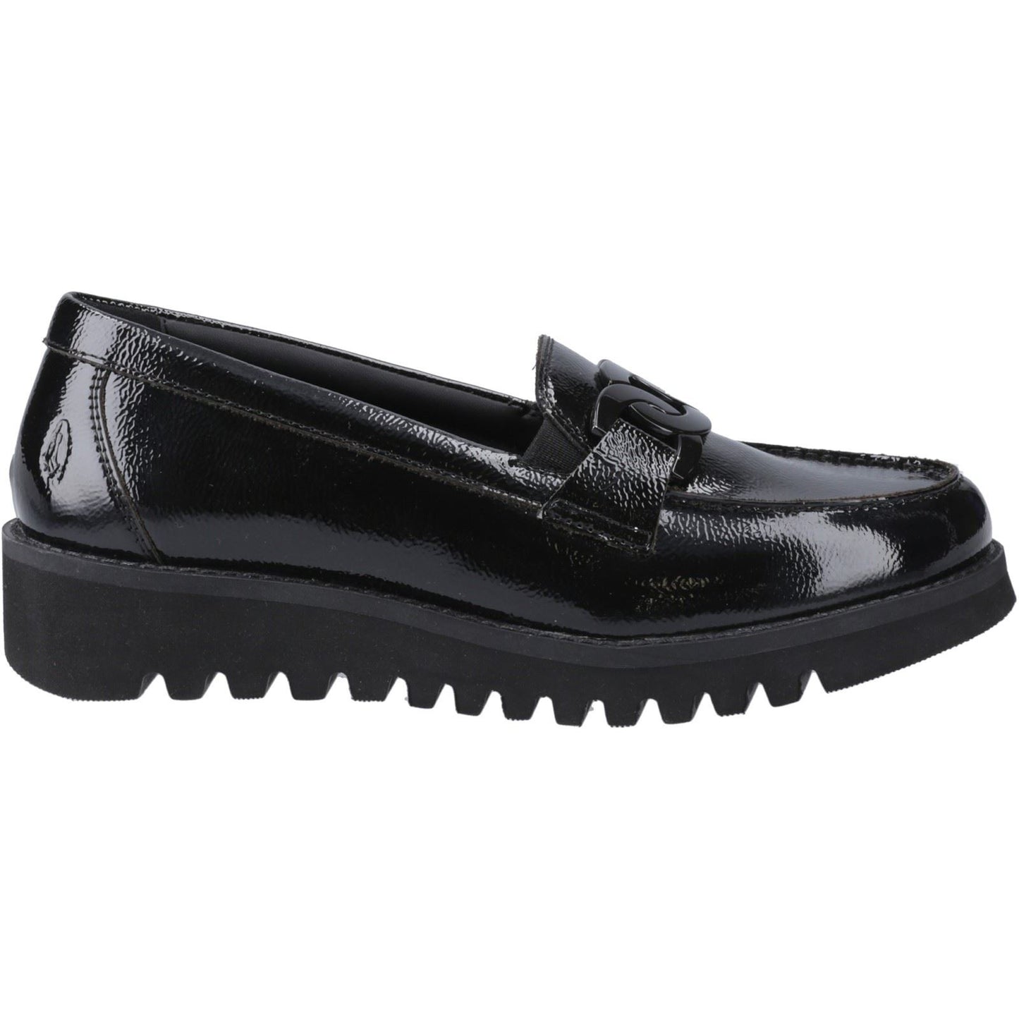 Hush Puppies Francis Loafer Patent Leather Youth Black Loafers