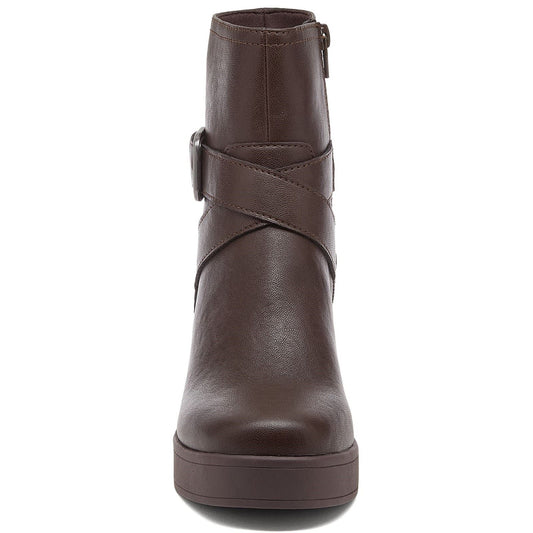 Rocket Dog Jimmy Bangor Polyurethane Women's Dark Brown Heeled Ankle Boots