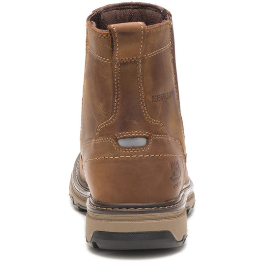 Caterpillar Men's Pelton Safety Boot in Dark Beige