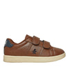 Penguin Junior Marble Tan/Navy Trainers