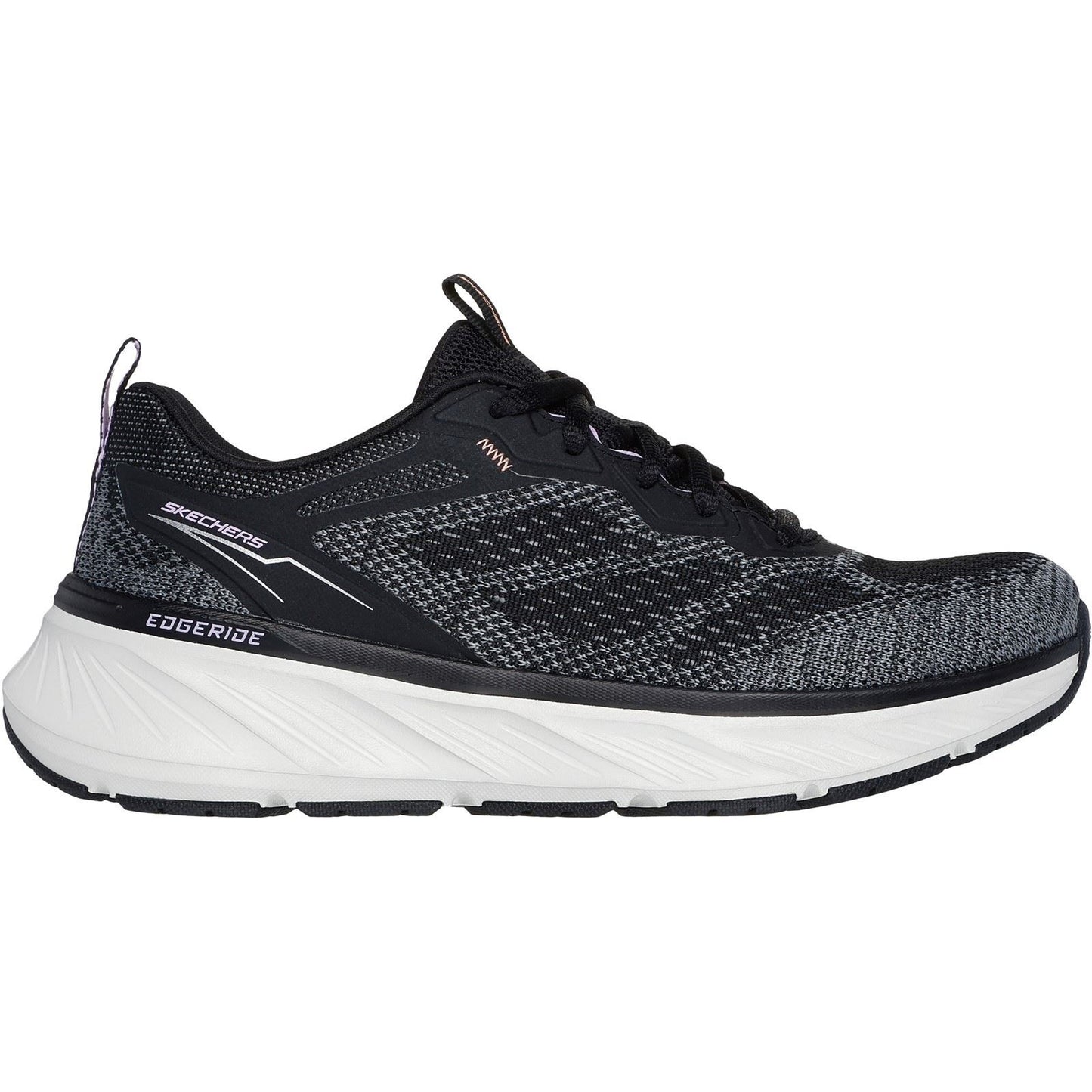 Skechers Women's Edgeride Power Flow Trainers in Black/Lavender