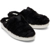 TOMS Alpargata Mallow Polyester Faux Fux Women's Black Faux Fur Mules